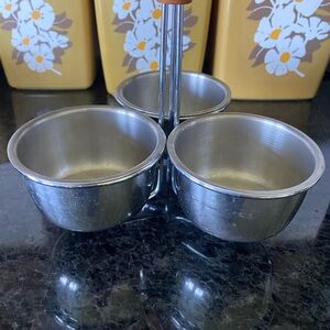 Stainless Steel Vintage Condiment Cups Set